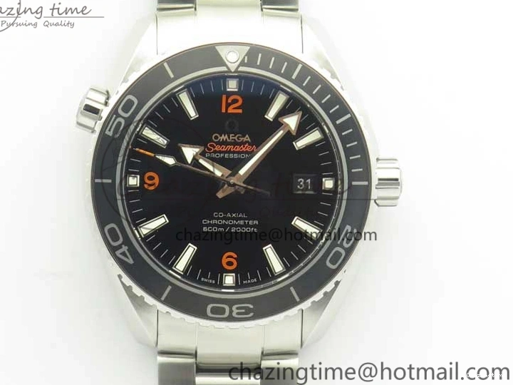 0117 Durable Planet Ocean Professional Ceramic Bezel 45.5mm 1:1 VSF Best Edition Orange Markers on SS Bracelet A8500 Super Clone 8052